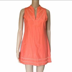 Barneys NY Cotton Silk eyelet tunic mini dress